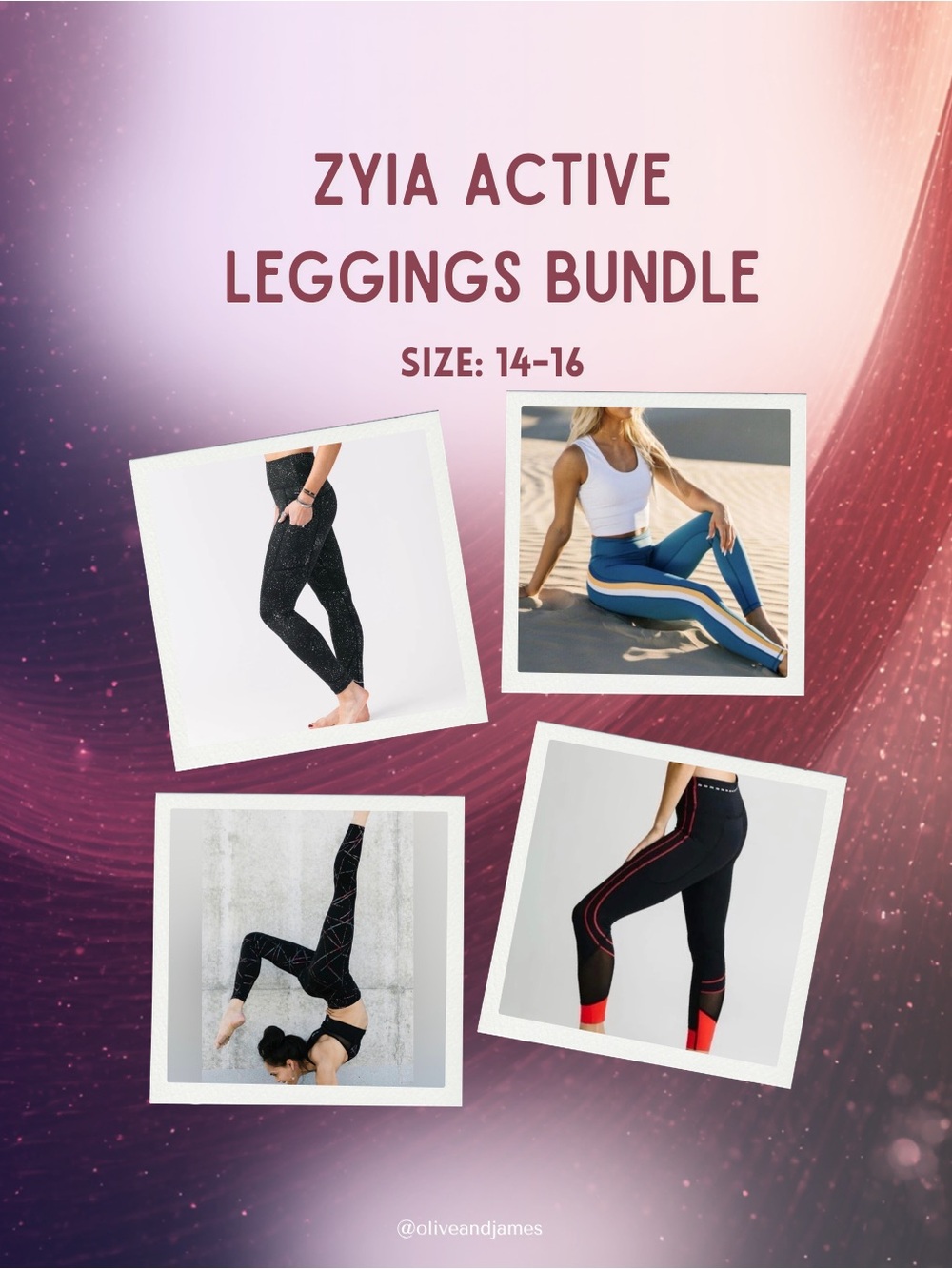 Zyia Active Leggings Bundle Size 14-16